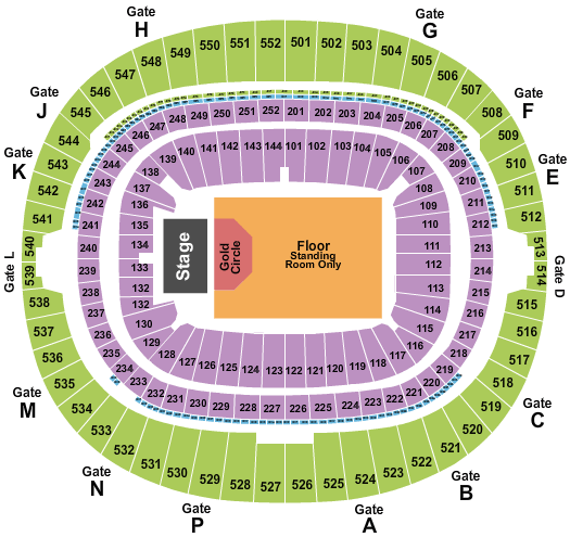 Wembley Stadium Guns N' Roses Seating Chart